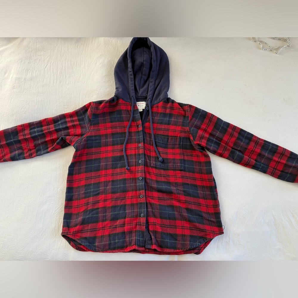 American Eagle Outfitters Hooded Flannel